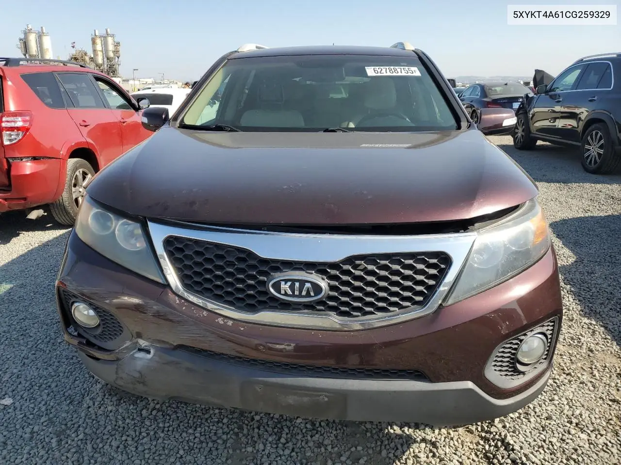 2012 Kia Sorento Base VIN: 5XYKT4A61CG259329 Lot: 62788755