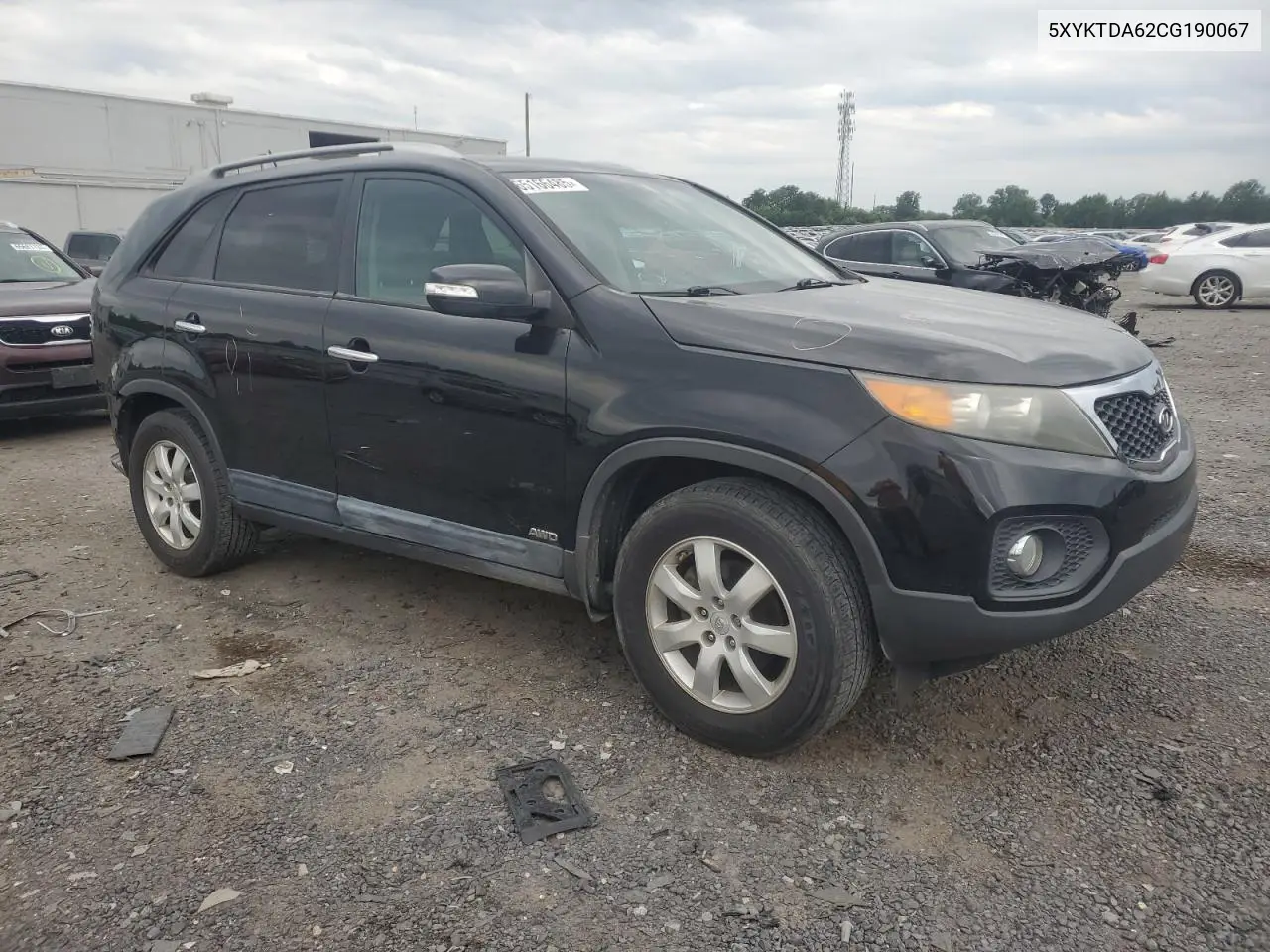 2012 Kia Sorento Base VIN: 5XYKTDA62CG190067 Lot: 65166485