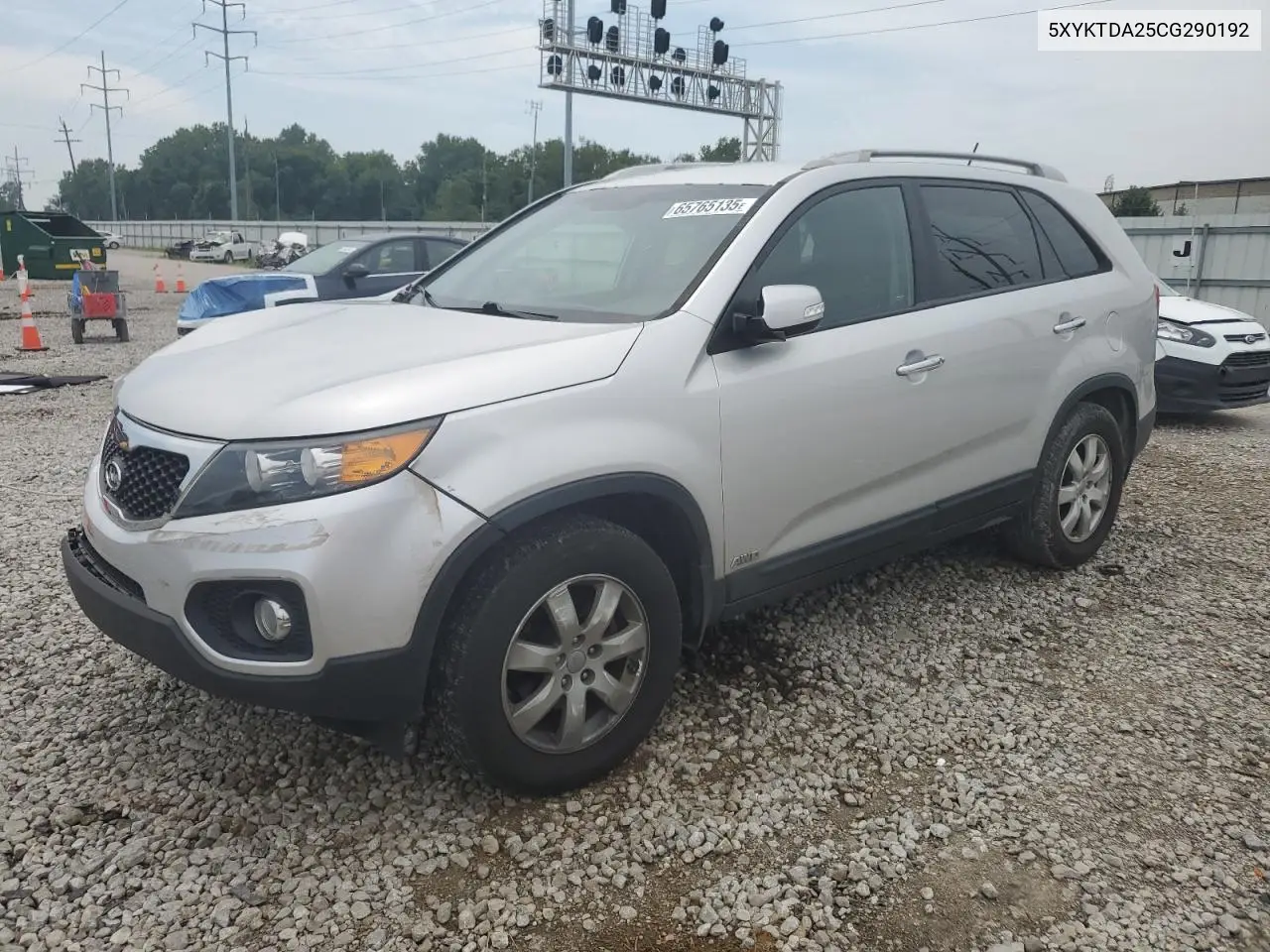 2012 Kia Sorento Base VIN: 5XYKTDA25CG290192 Lot: 65765135