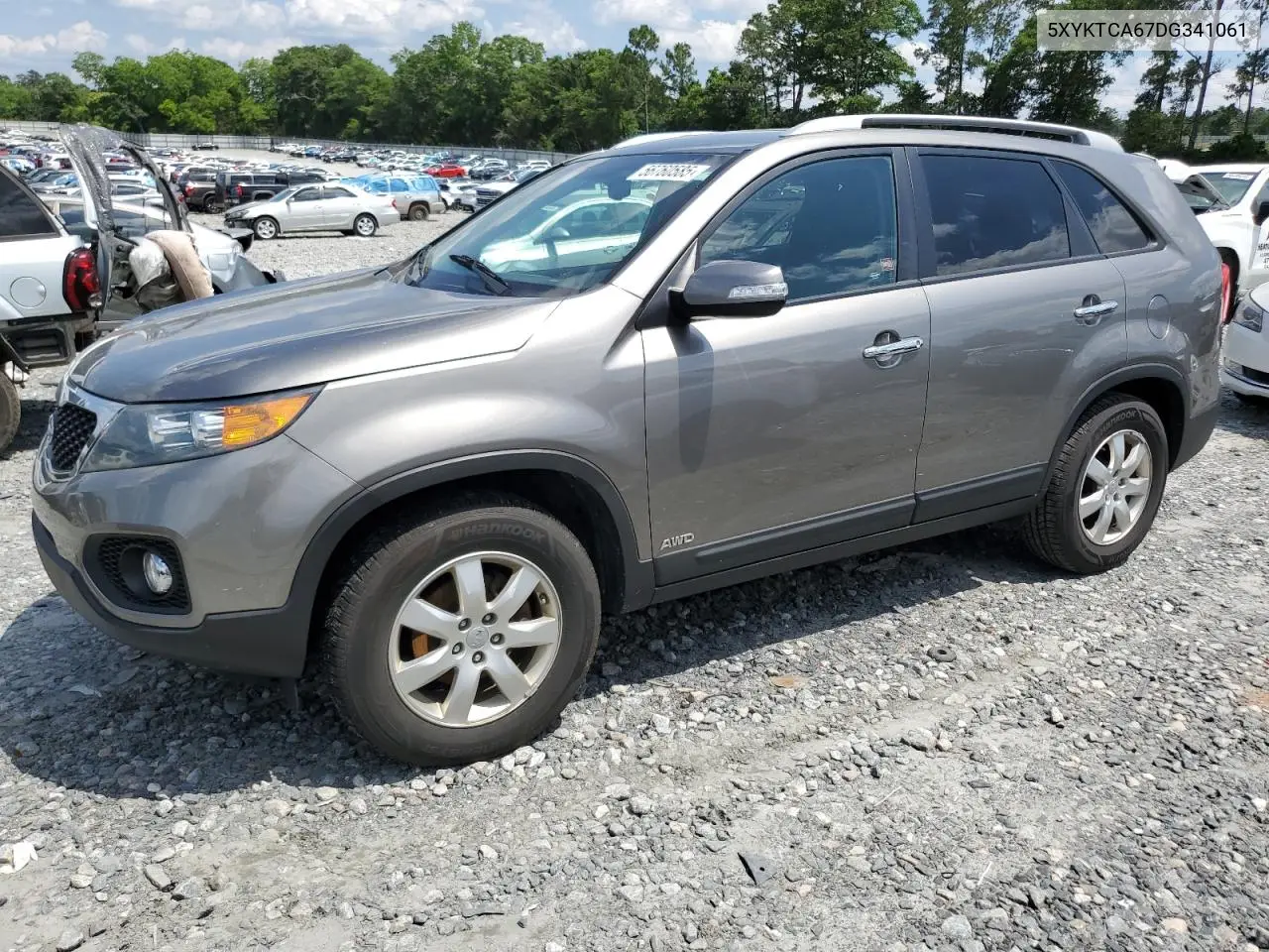 2013 Kia Sorento Lx VIN: 5XYKTCA67DG341061 Lot: 56760585