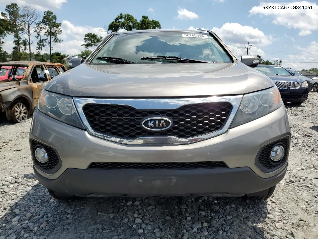 2013 Kia Sorento Lx VIN: 5XYKTCA67DG341061 Lot: 56760585