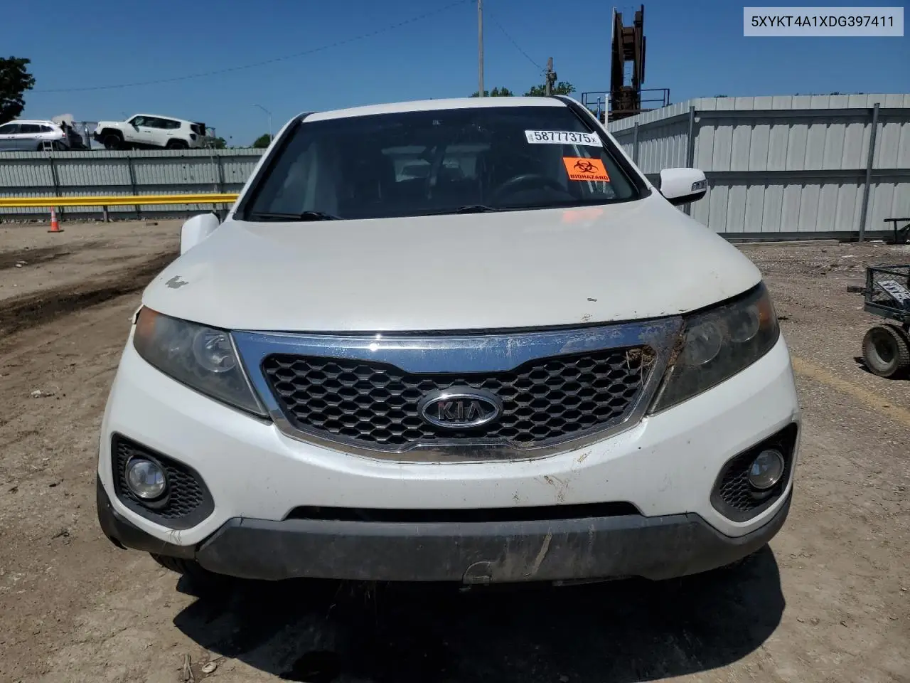 2013 Kia Sorento Lx VIN: 5XYKT4A1XDG397411 Lot: 58777375