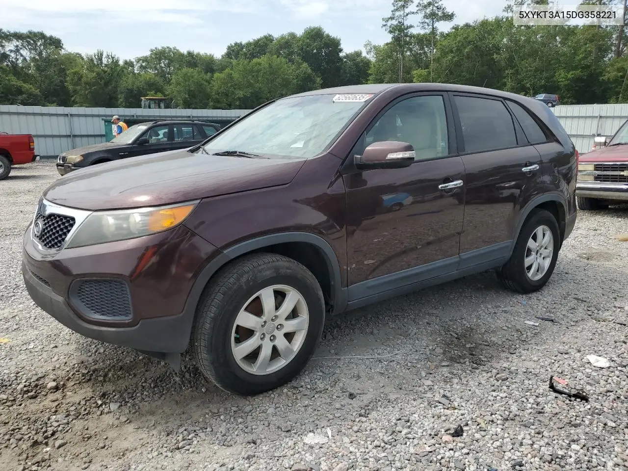 2013 Kia Sorento Lx VIN: 5XYKT3A15DG358221 Lot: 62560635