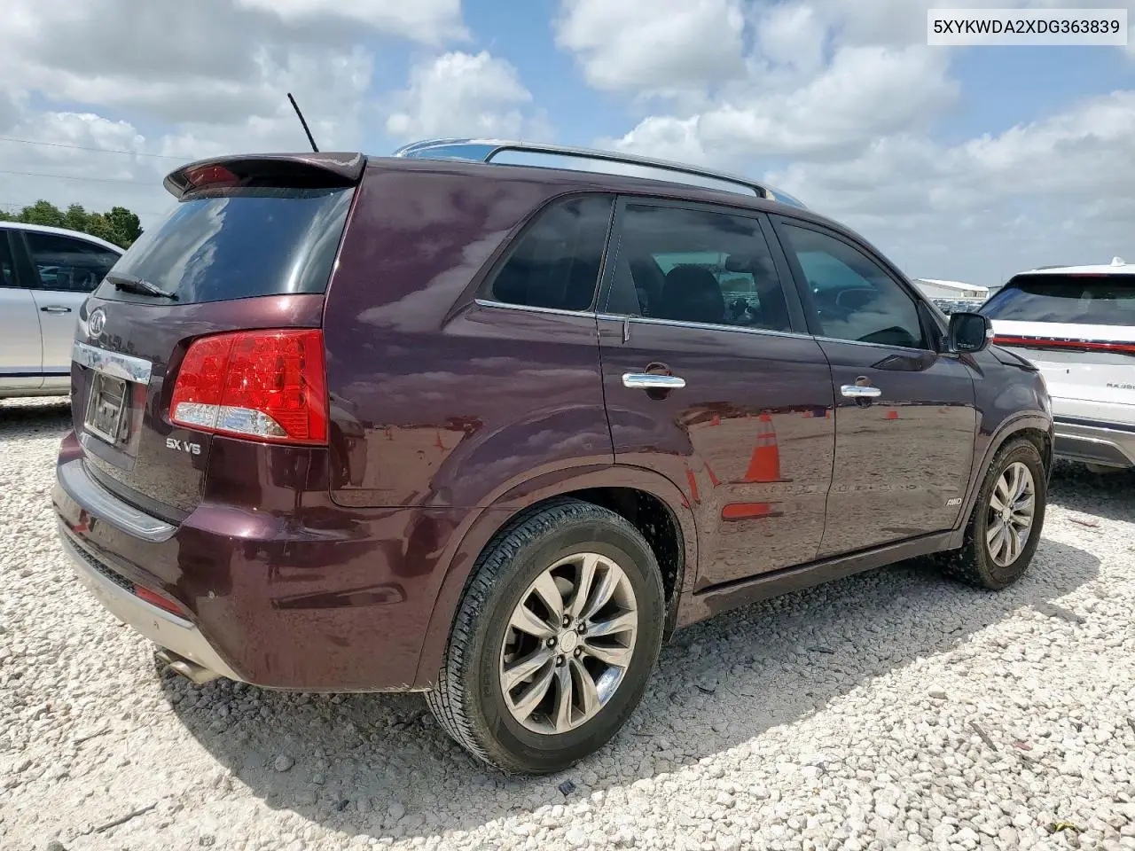 2013 Kia Sorento Sx VIN: 5XYKWDA2XDG363839 Lot: 62992605