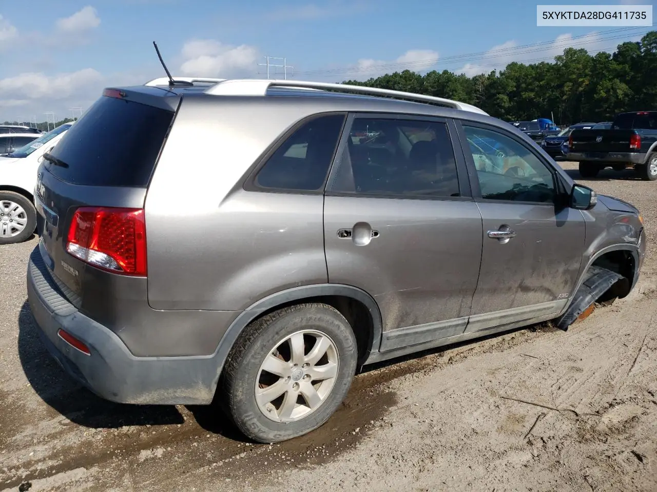 2013 Kia Sorento Lx VIN: 5XYKTDA28DG411735 Lot: 65037535