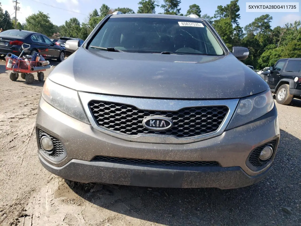 2013 Kia Sorento Lx VIN: 5XYKTDA28DG411735 Lot: 65037535