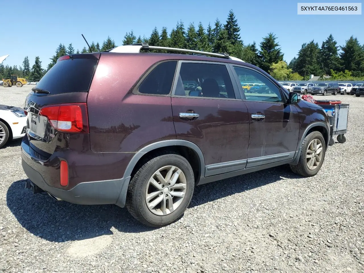 2014 Kia Sorento Lx VIN: 5XYKT4A76EG461563 Lot: 62213405