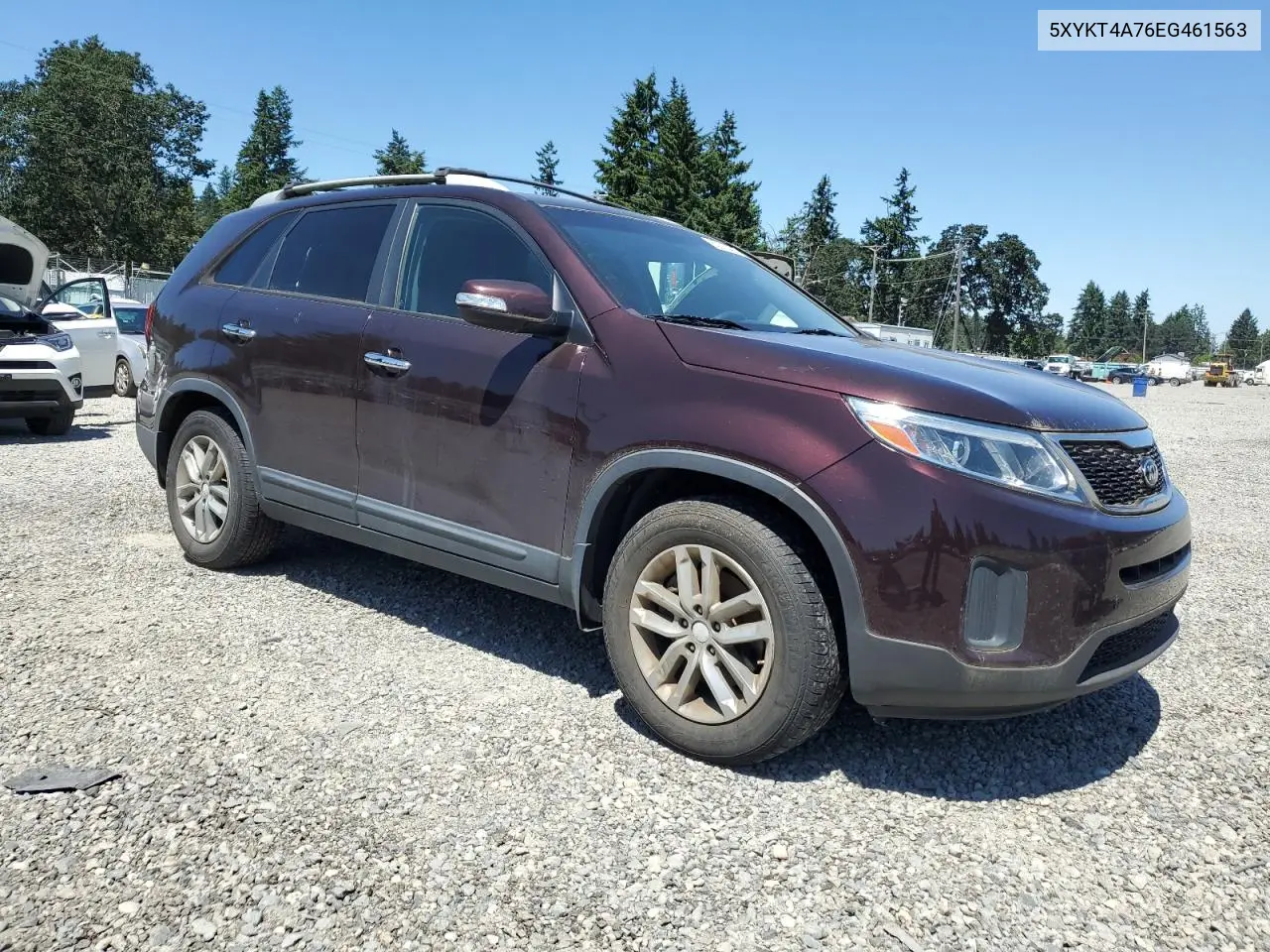 2014 Kia Sorento Lx VIN: 5XYKT4A76EG461563 Lot: 62213405
