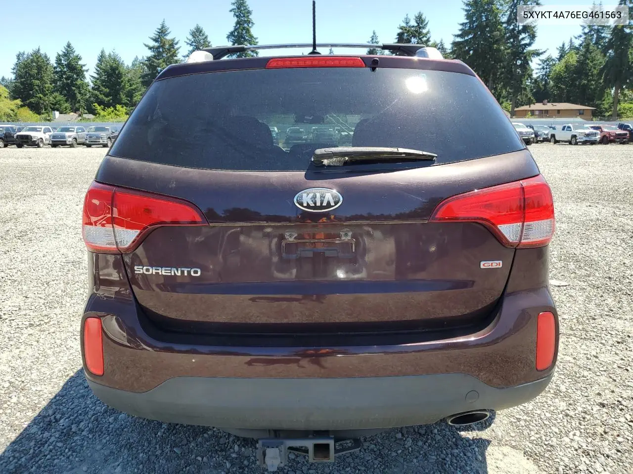 2014 Kia Sorento Lx VIN: 5XYKT4A76EG461563 Lot: 62213405