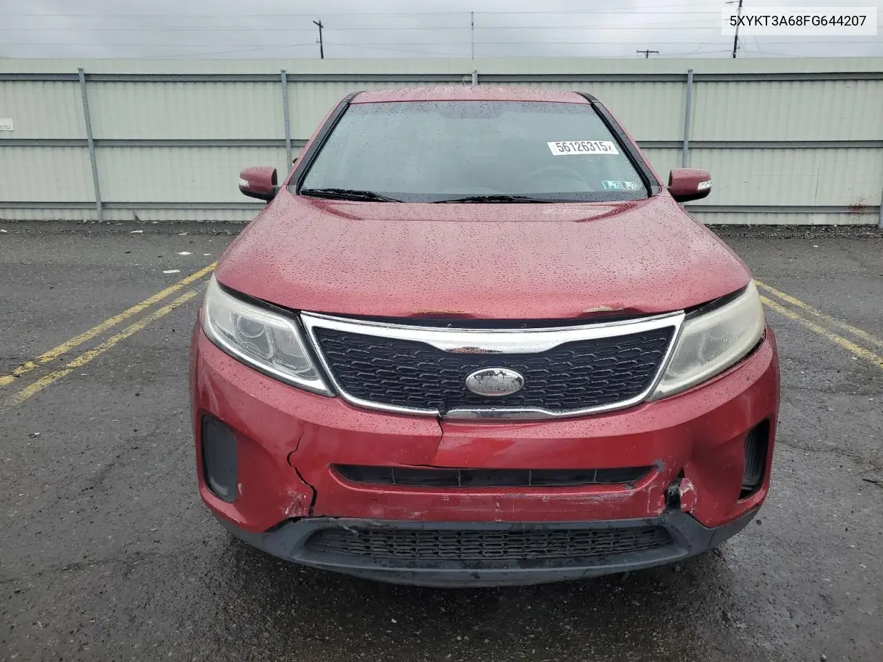 2015 Kia Sorento Lx VIN: 5XYKT3A68FG644207 Lot: 56126315