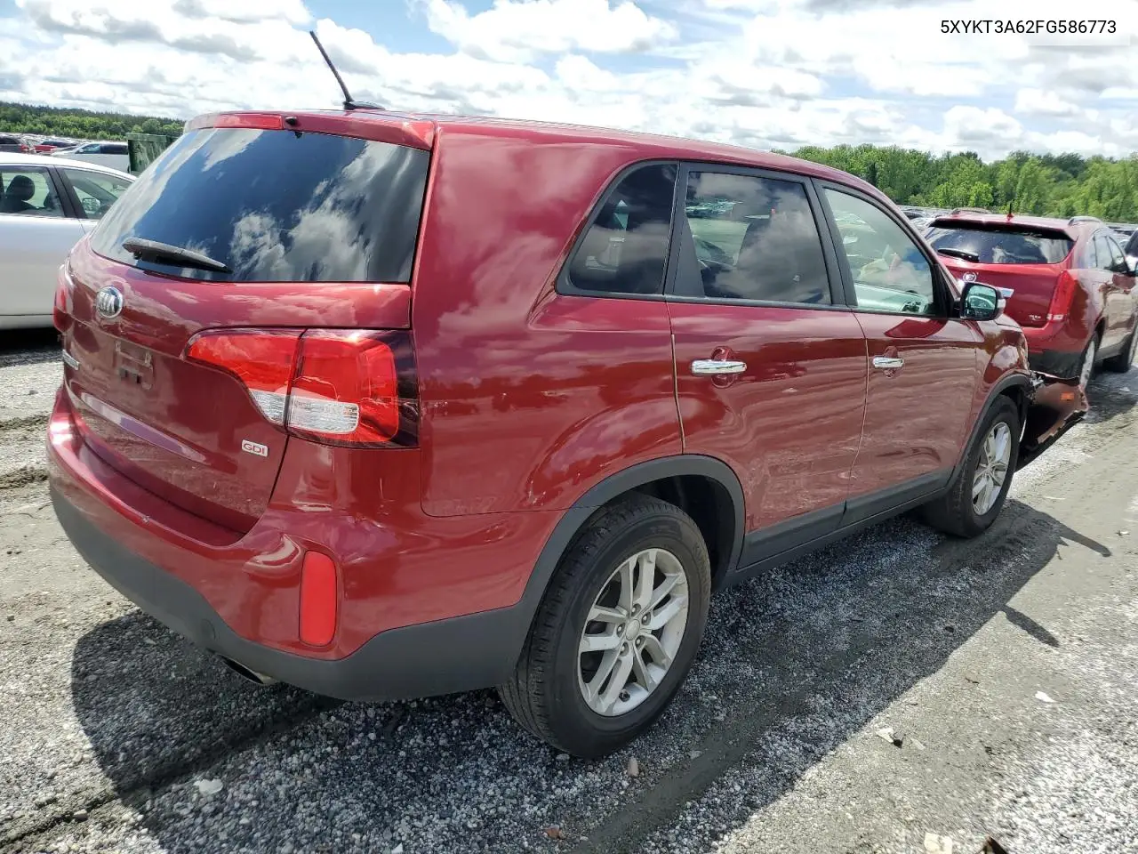 2015 Kia Sorento Lx VIN: 5XYKT3A62FG586773 Lot: 56992475