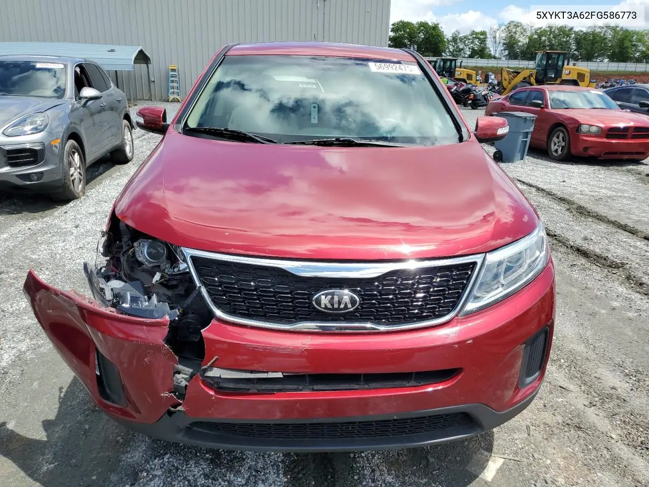 2015 Kia Sorento Lx VIN: 5XYKT3A62FG586773 Lot: 56992475