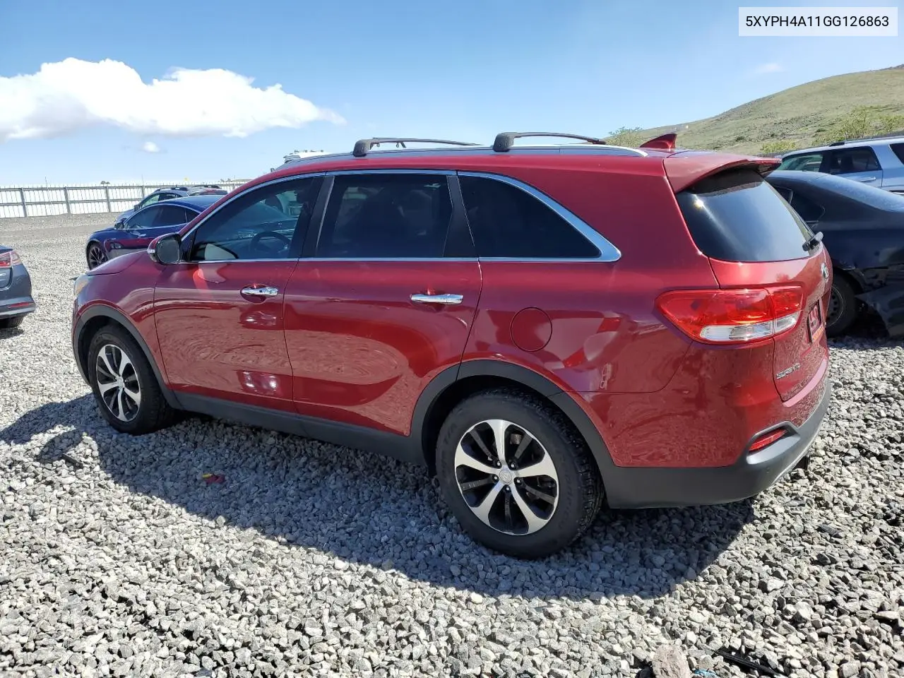 2016 Kia Sorento Ex VIN: 5XYPH4A11GG126863 Lot: 56427985