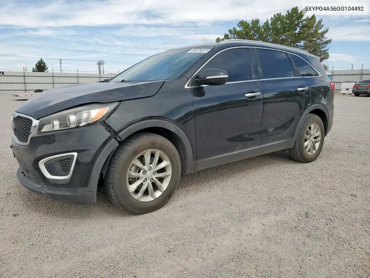 2016 Kia Sorento Lx VIN: 5XYPG4A56GG104492 Lot: 56978025