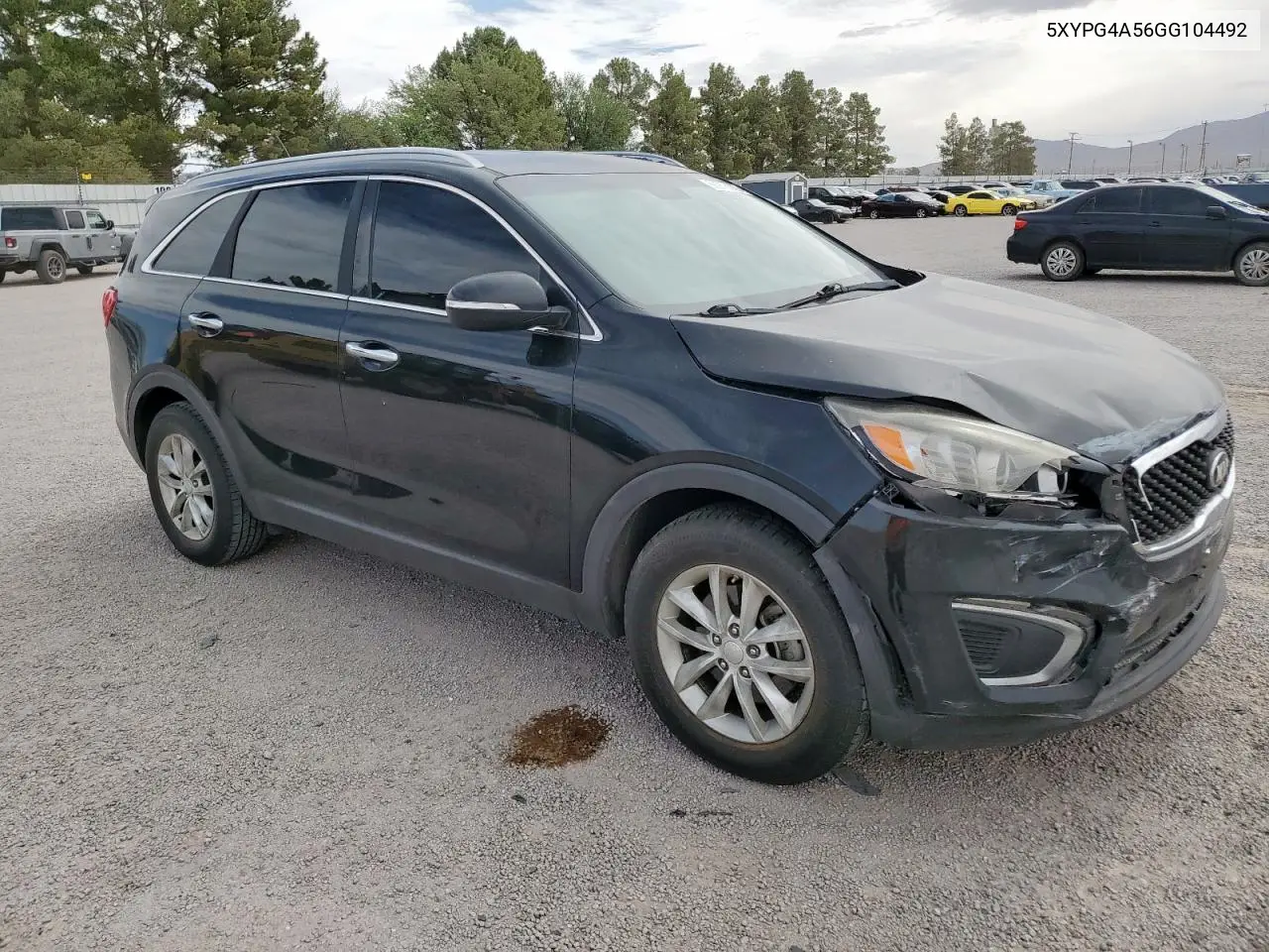2016 Kia Sorento Lx VIN: 5XYPG4A56GG104492 Lot: 56978025