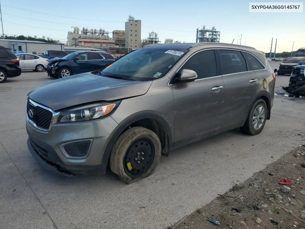 2016 Kia Sorento Lx VIN: 5XYPG4A36GG145767 Lot: 61735075