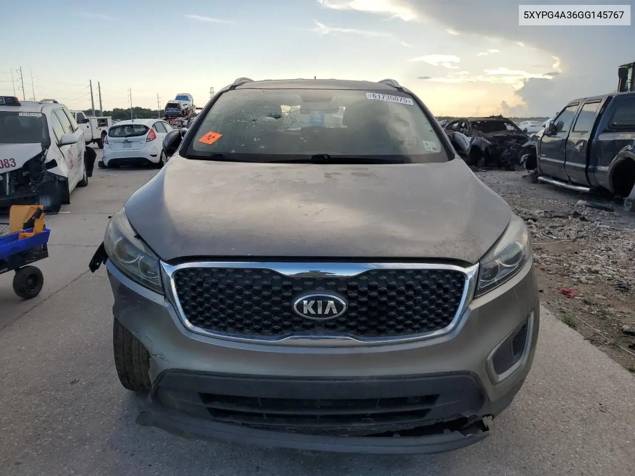2016 Kia Sorento Lx VIN: 5XYPG4A36GG145767 Lot: 61735075