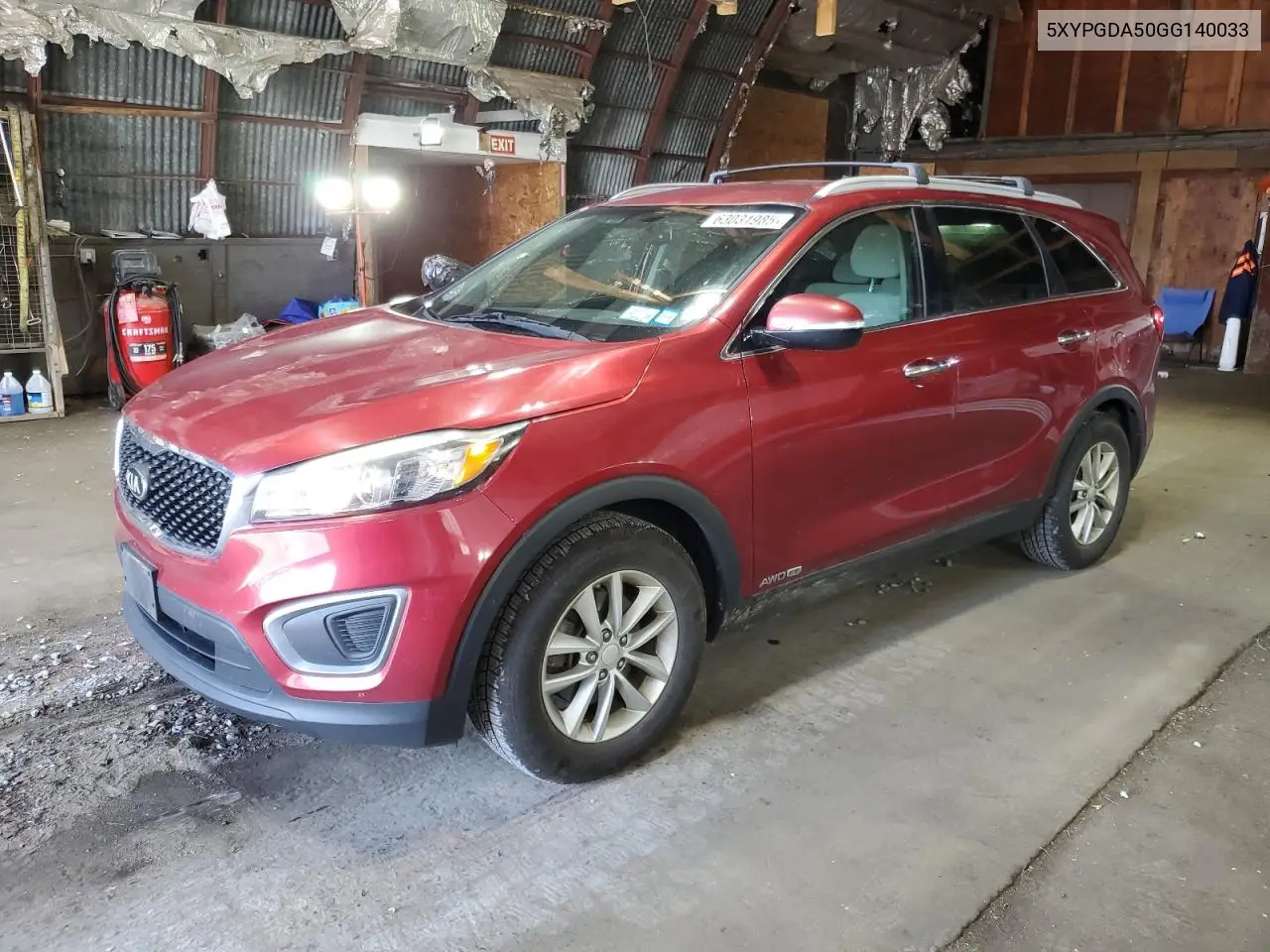 2016 Kia Sorento Lx VIN: 5XYPGDA50GG140033 Lot: 63031985