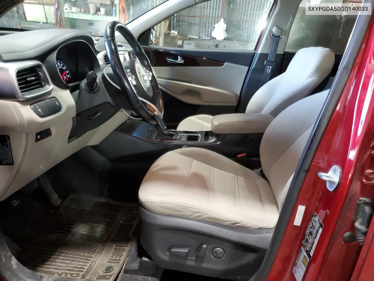2016 Kia Sorento Lx VIN: 5XYPGDA50GG140033 Lot: 63031985