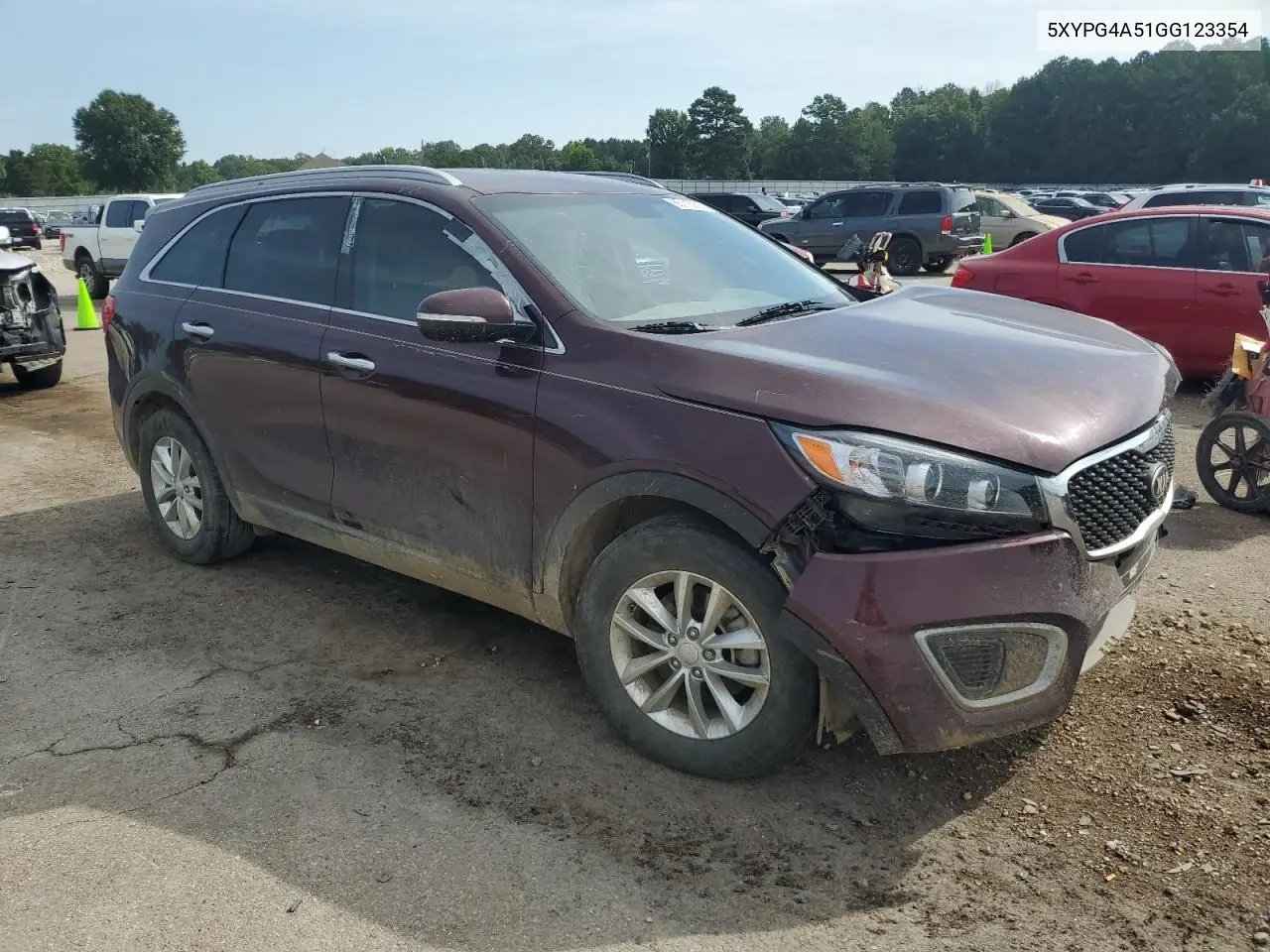 2016 Kia Sorento Lx VIN: 5XYPG4A51GG123354 Lot: 65115825