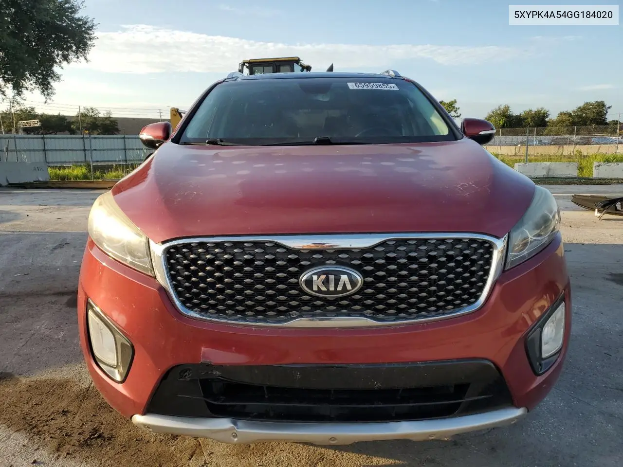 2016 Kia Sorento Sx VIN: 5XYPK4A54GG184020 Lot: 65959855