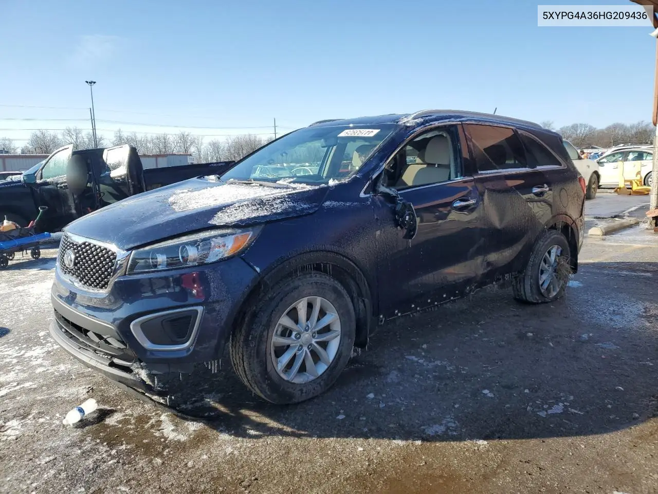 2017 Kia Sorento Lx VIN: 5XYPG4A36HG209436 Lot: 44193925