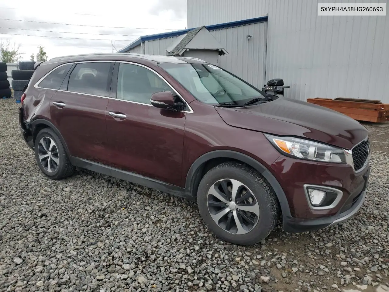 2017 Kia Sorento Ex VIN: 5XYPH4A58HG260693 Lot: 56532085