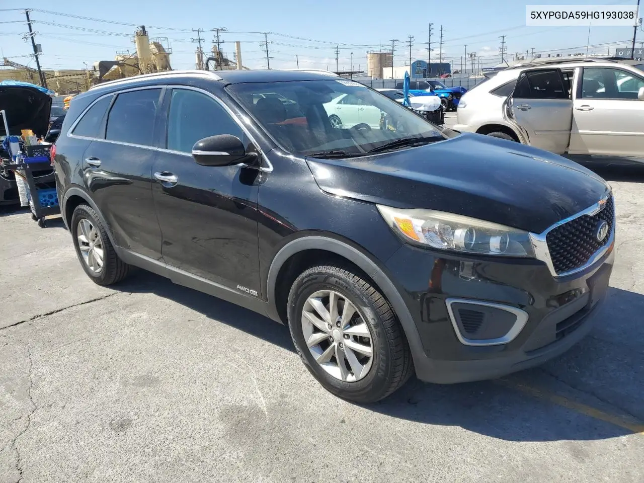 2017 Kia Sorento Lx VIN: 5XYPGDA59HG193038 Lot: 56889955