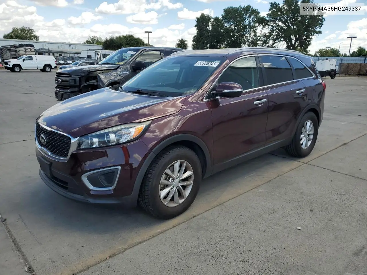 2017 Kia Sorento Lx VIN: 5XYPG4A36HG249337 Lot: 56986745