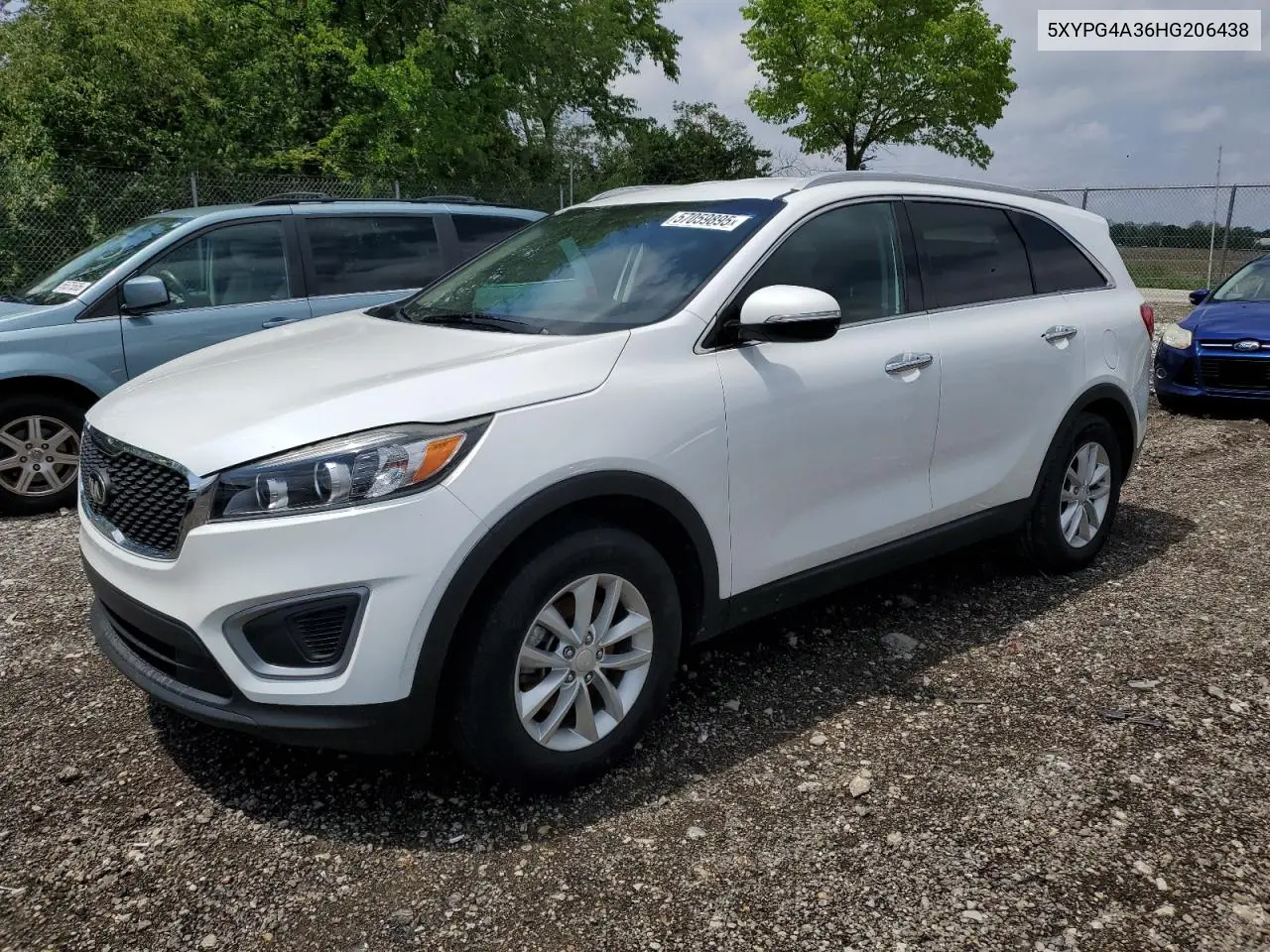 2017 Kia Sorento Lx VIN: 5XYPG4A36HG206438 Lot: 57059895