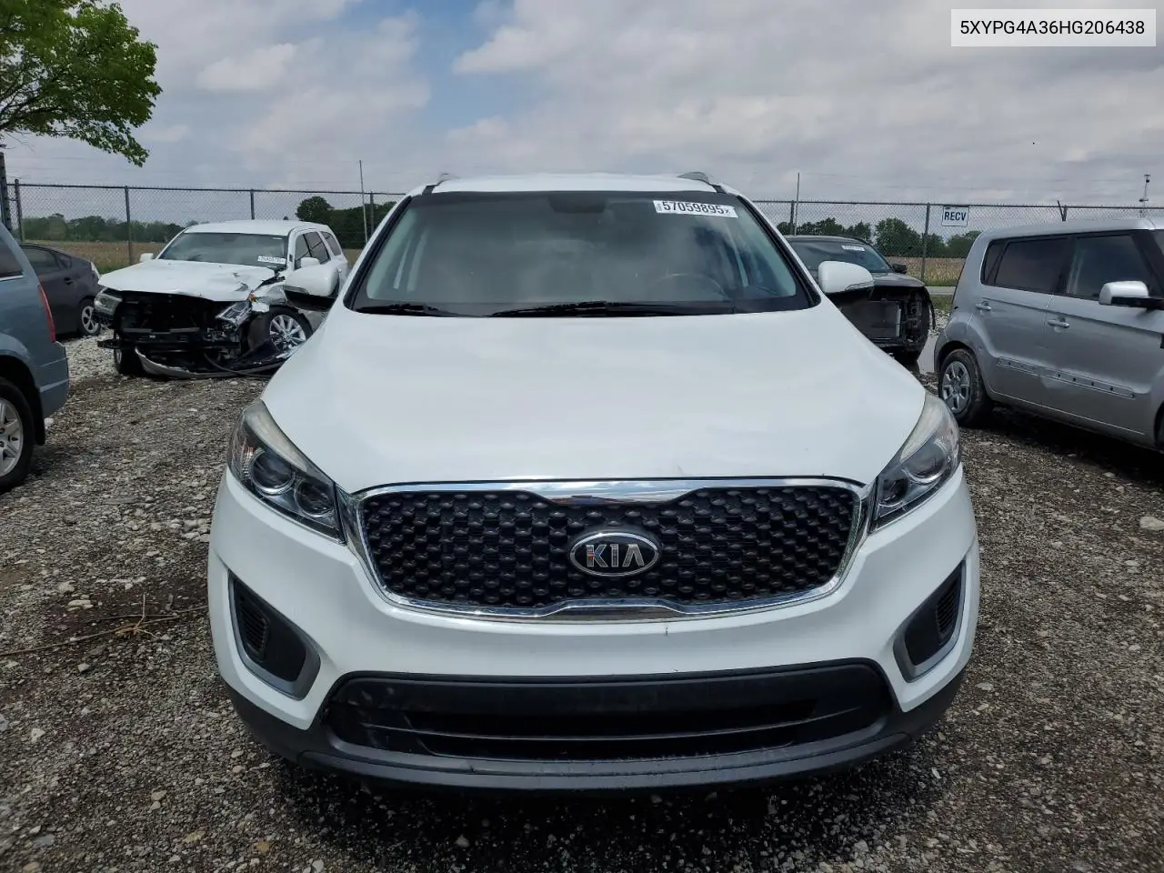 2017 Kia Sorento Lx VIN: 5XYPG4A36HG206438 Lot: 57059895