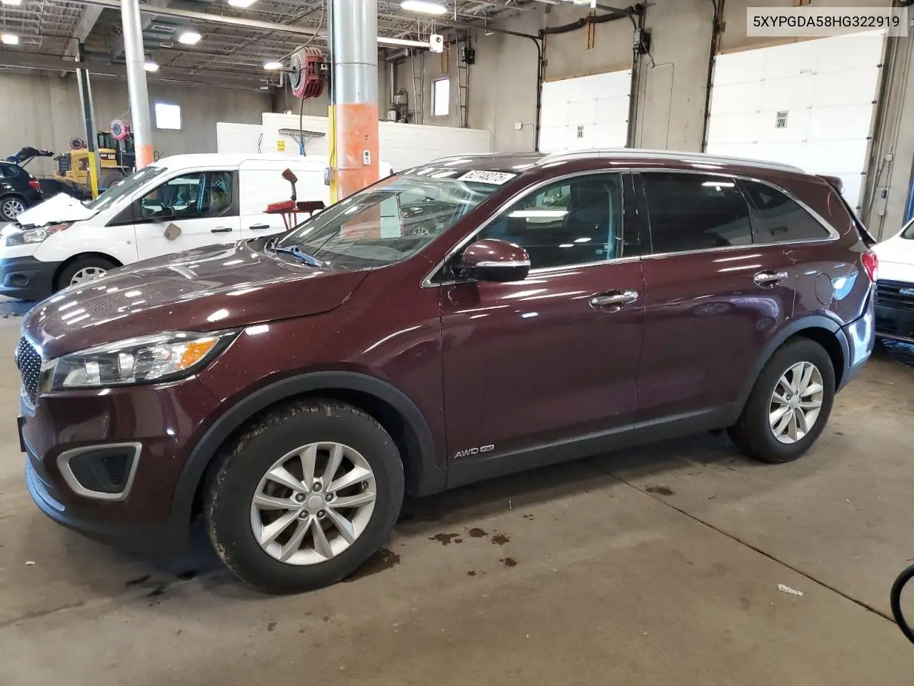 2017 Kia Sorento Lx VIN: 5XYPGDA58HG322919 Lot: 62748275