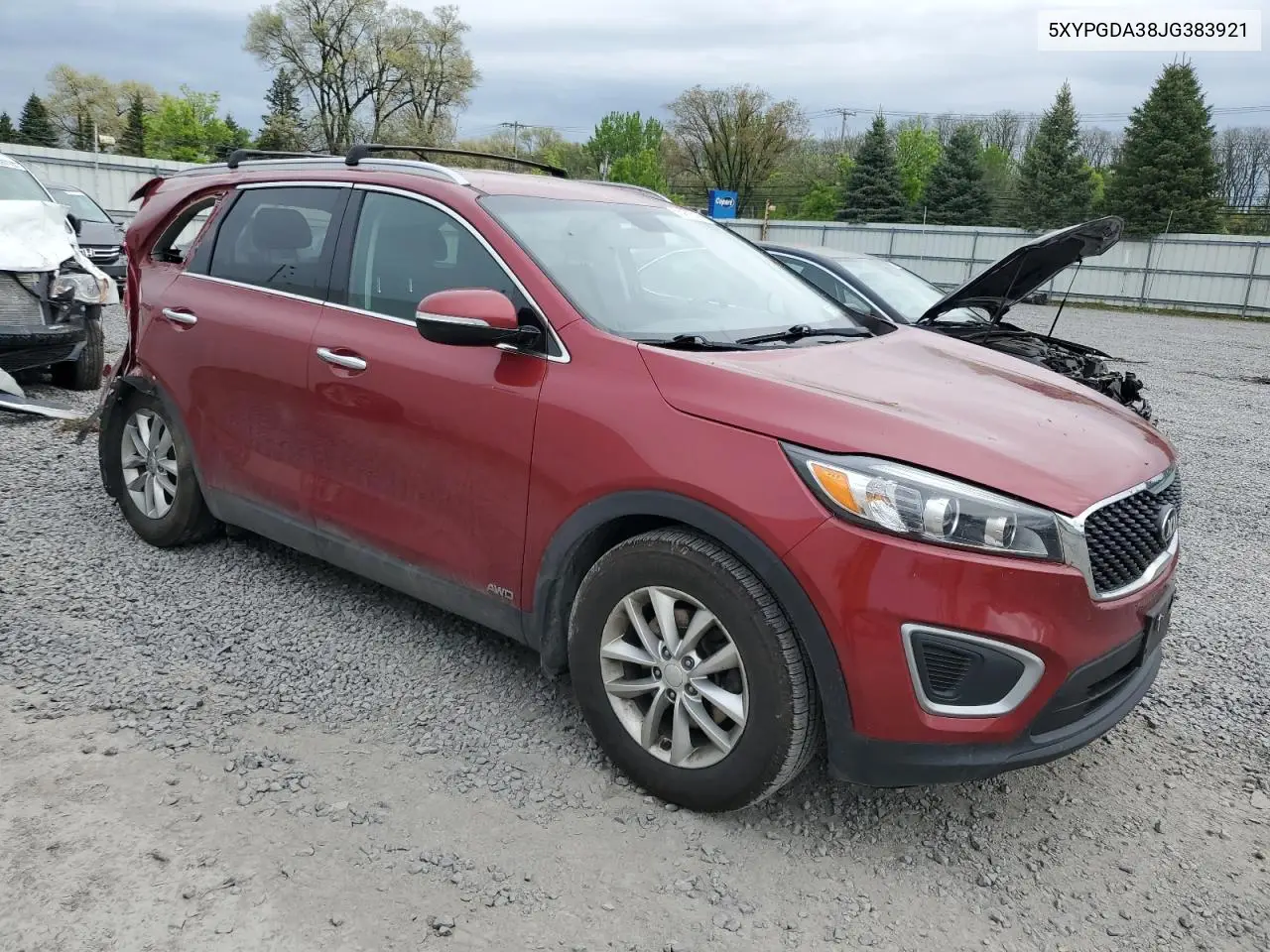 2018 Kia Sorento Lx VIN: 5XYPGDA38JG383921 Lot: 56488545