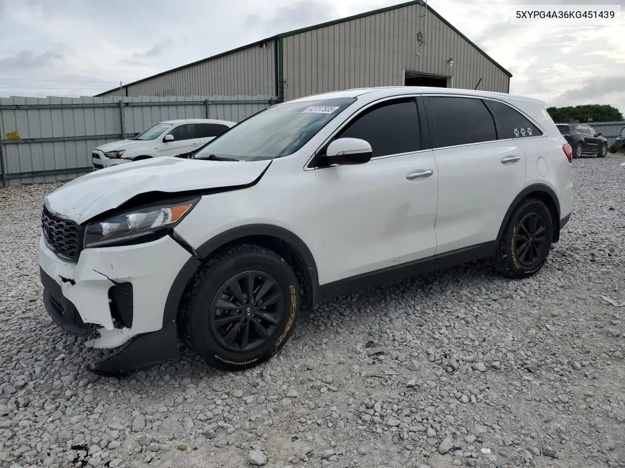 2018 Kia Sorento L VIN: 5XYPG4A36KG451439 Lot: 62737535