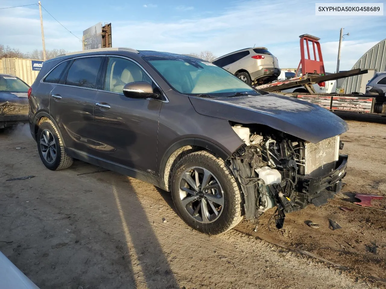 2019 Kia Sorento Ex VIN: 5XYPHDA50KG458689 Lot: 43079105