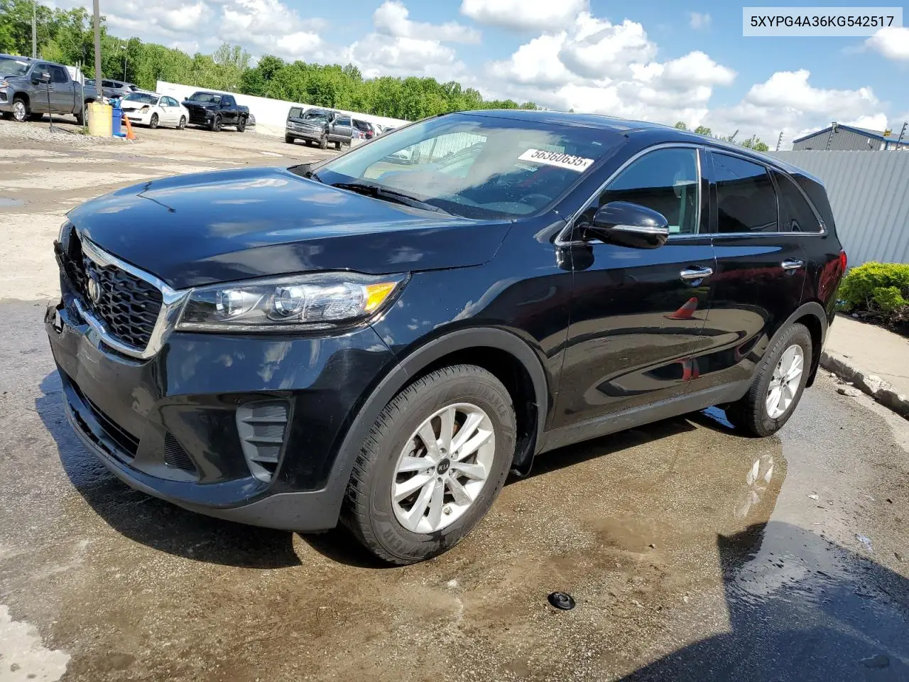 2019 Kia Sorento L VIN: 5XYPG4A36KG542517 Lot: 56360635
