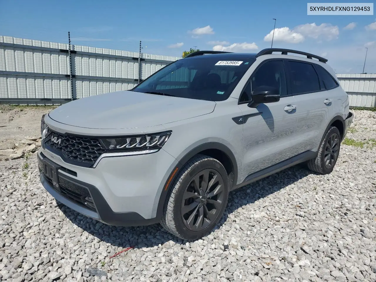 2022 Kia Sorento Ex VIN: 5XYRHDLFXNG129453 Lot: 61753985