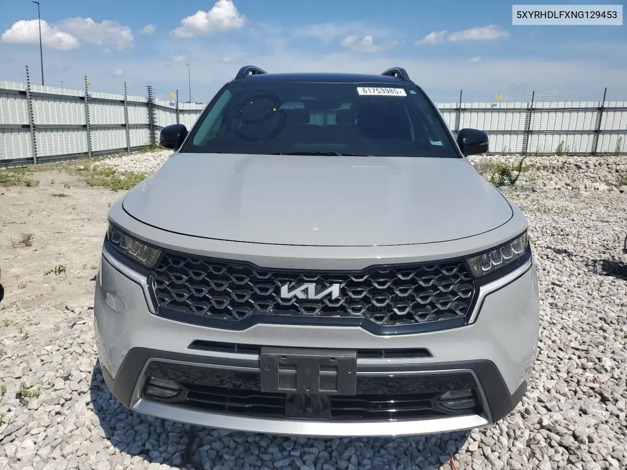 2022 Kia Sorento Ex VIN: 5XYRHDLFXNG129453 Lot: 61753985