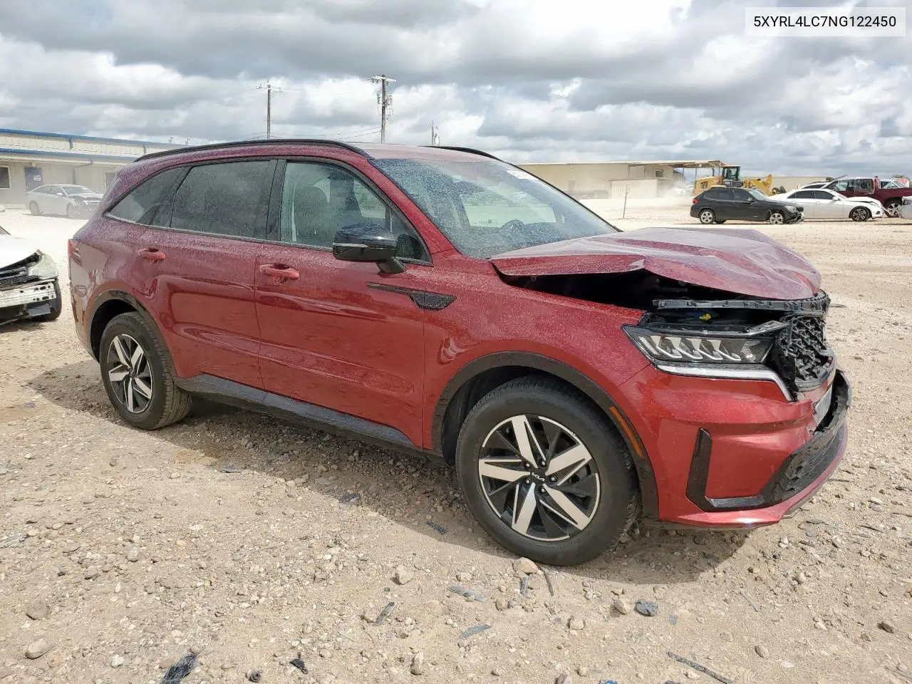 2022 Kia Sorento S VIN: 5XYRL4LC7NG122450 Lot: 63014895