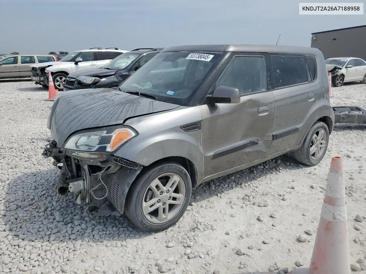 2010 Kia Soul + VIN: KNDJT2A26A7188958 Lot: 53738045