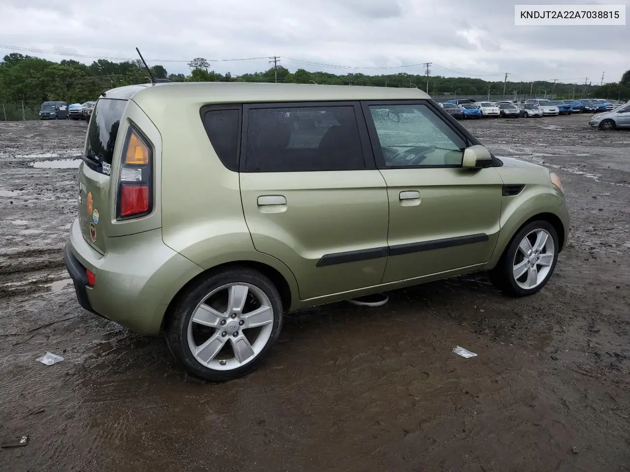 2010 Kia Soul + VIN: KNDJT2A22A7038815 Lot: 56686575