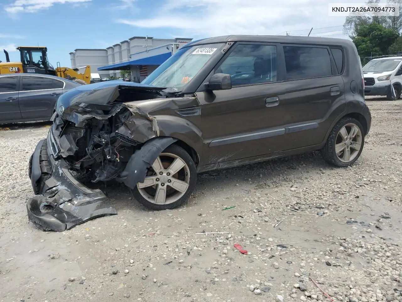 2010 Kia Soul + VIN: KNDJT2A26A7094773 Lot: 62481335