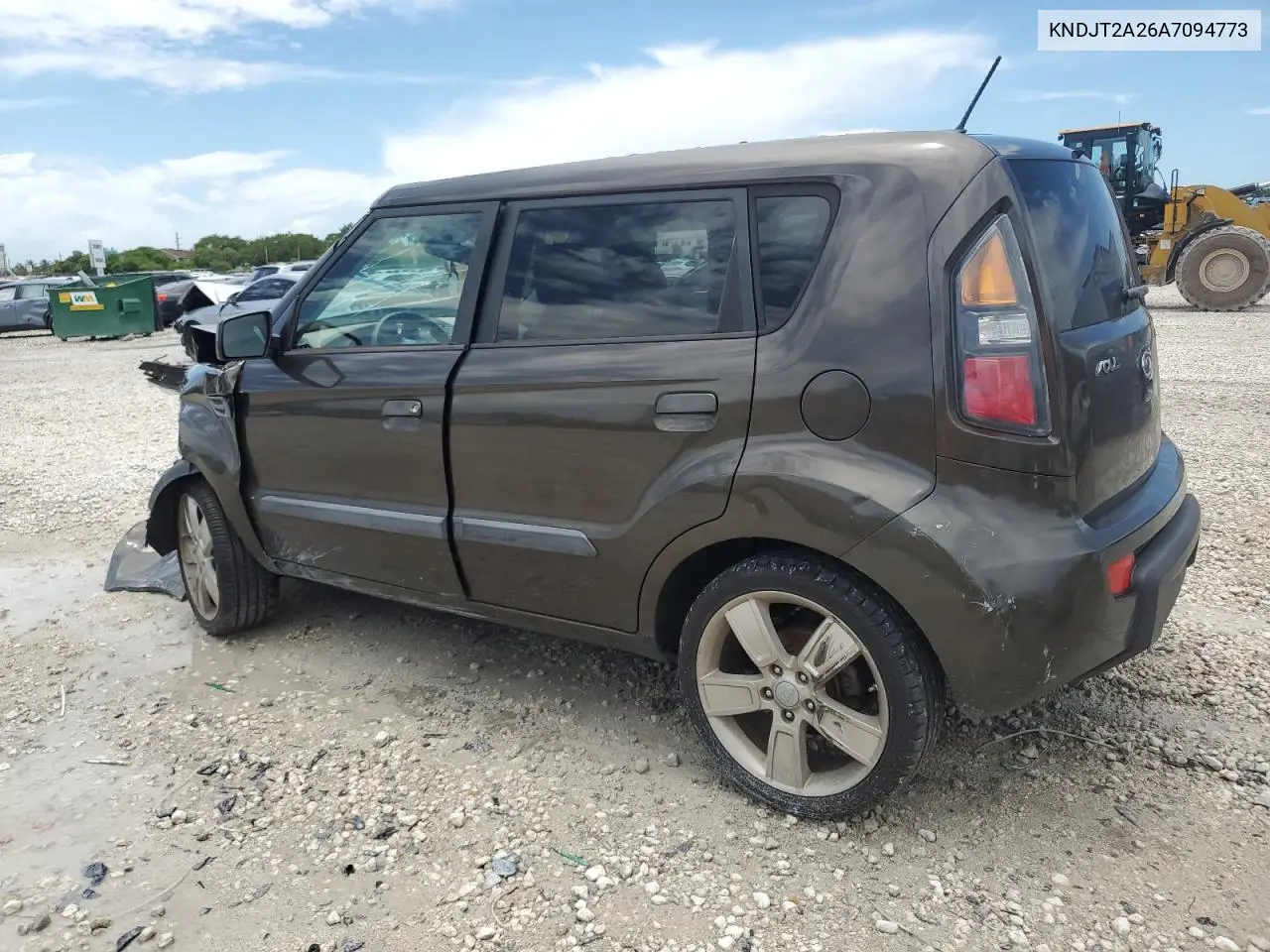 2010 Kia Soul + VIN: KNDJT2A26A7094773 Lot: 62481335