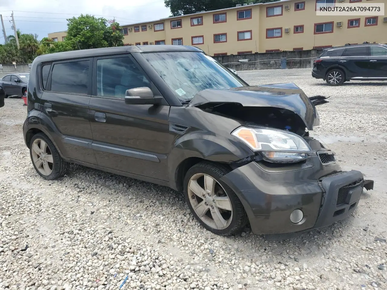2010 Kia Soul + VIN: KNDJT2A26A7094773 Lot: 62481335