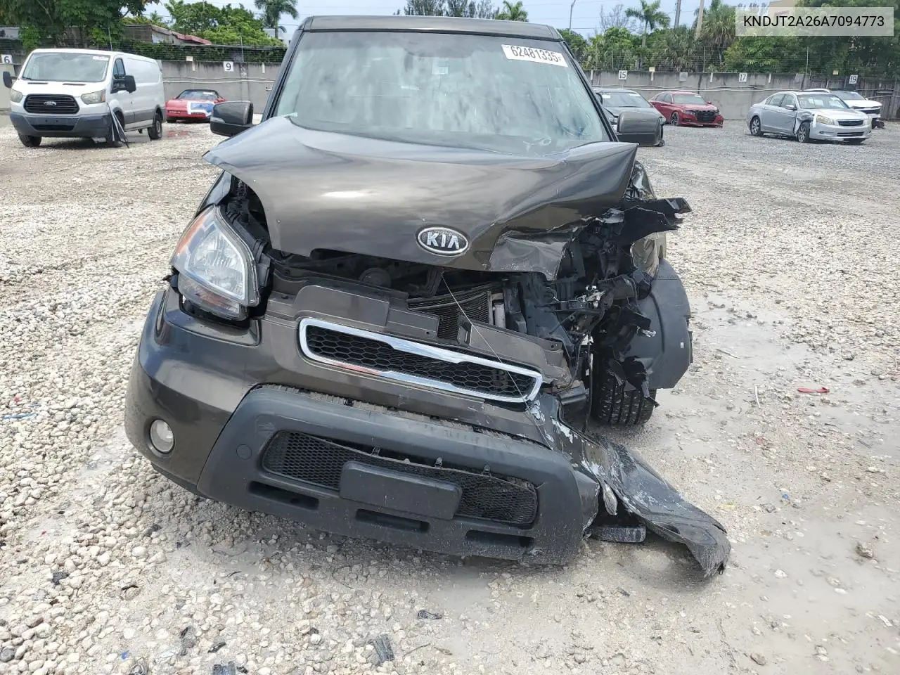 2010 Kia Soul + VIN: KNDJT2A26A7094773 Lot: 62481335
