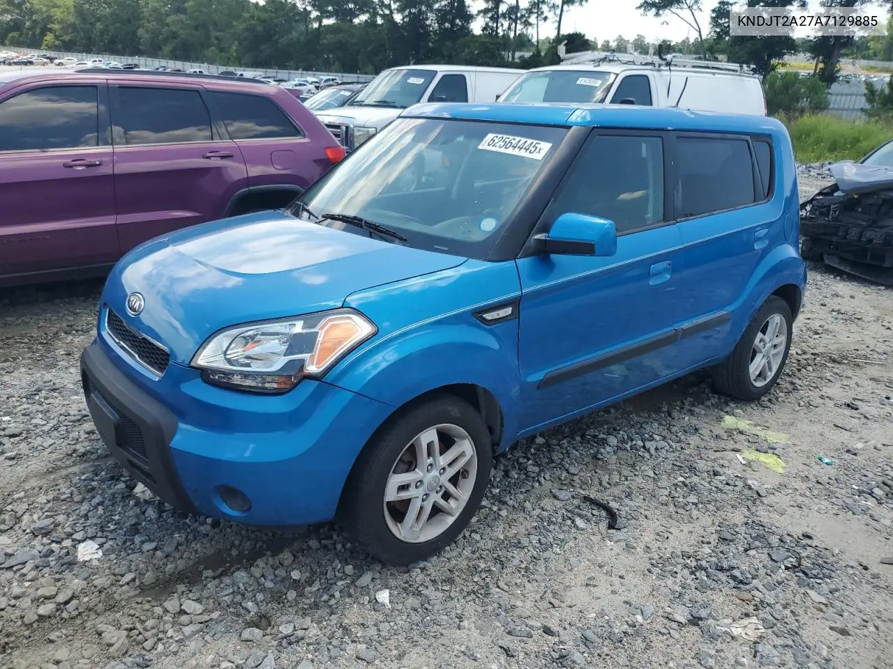 2010 Kia Soul + VIN: KNDJT2A27A7129885 Lot: 62564445