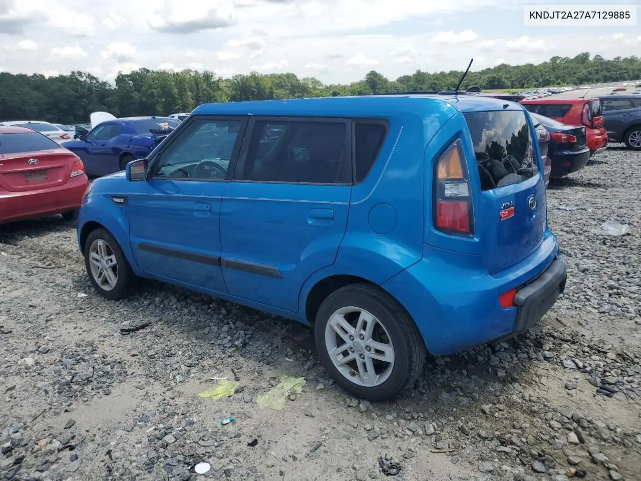 2010 Kia Soul + VIN: KNDJT2A27A7129885 Lot: 62564445