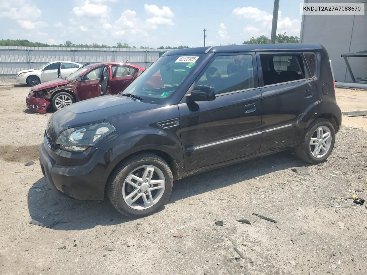 2010 Kia Soul + VIN: KNDJT2A27A7083670 Lot: 62708185