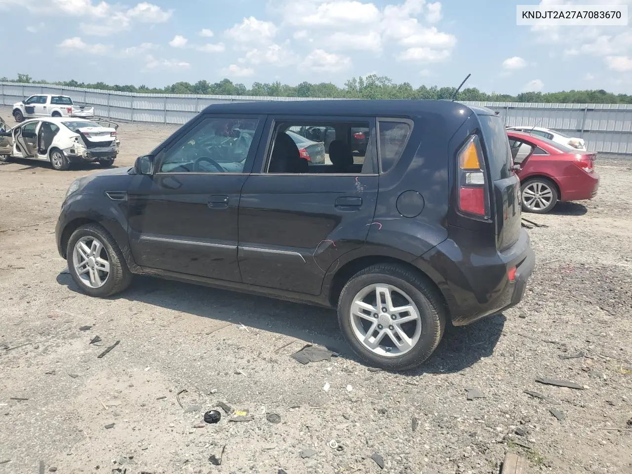 2010 Kia Soul + VIN: KNDJT2A27A7083670 Lot: 62708185