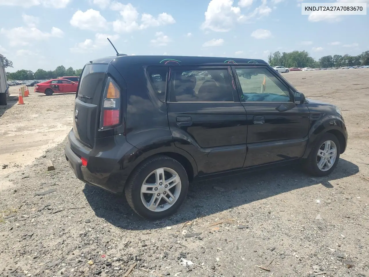 2010 Kia Soul + VIN: KNDJT2A27A7083670 Lot: 62708185